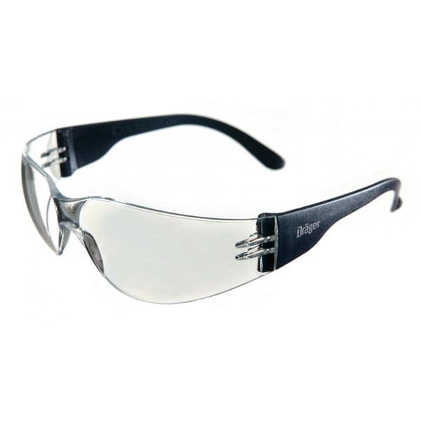 Dräger Protective X-Pect Glasses - Transparent w/ Black Frame