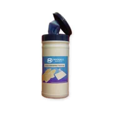 antibacterial wipes in tub