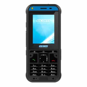 Ex-Handy 10 intrinsically safe phone being used in a hazardous environment