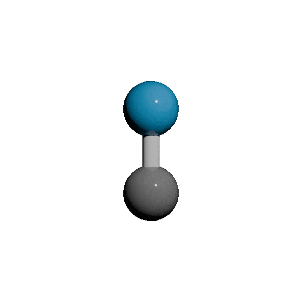 Hydrogen fluoride animation 90F Hydrogen fluoride animation 90F